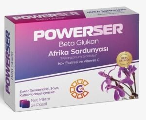 Powerser Betaglukan Afrika Sardunyası 24 Pastil