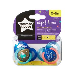 Tommee Tippee Night Time Damaksız Gece Parlayan Ortodontik Emzik 0-6 Ay 2'li