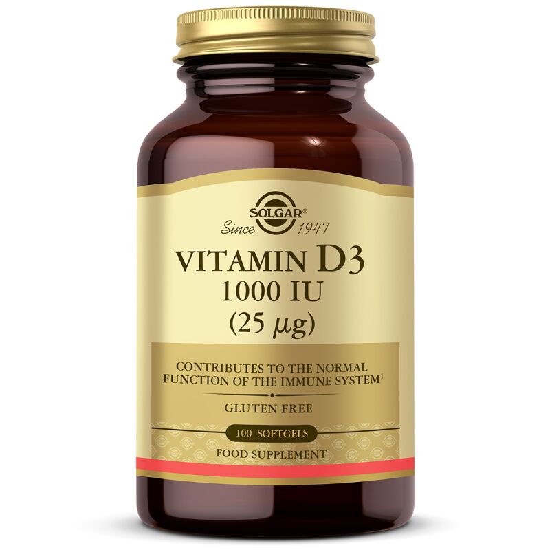 SOLGAR VITAMIN D3 1000 IU 100 SOFTGEL