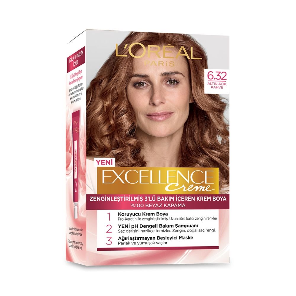 L'Oreal Paris Excellence Saç Boyası 6/32 Altın Açık Kahve
