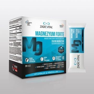 SKT:02/2024 Zade Vital Magnezyum Forte 20 Saşe