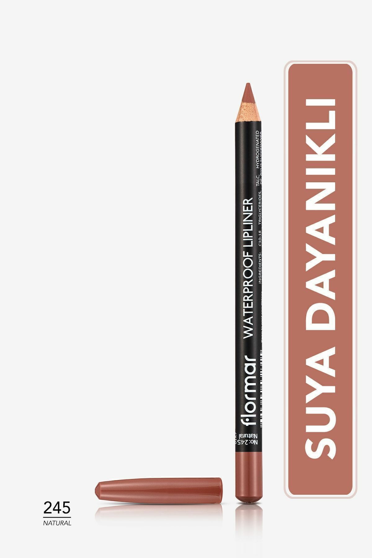 Flormar Suya Dayanıklı Dudak Kalemi Doğal Koyu Kahve 245 Natural