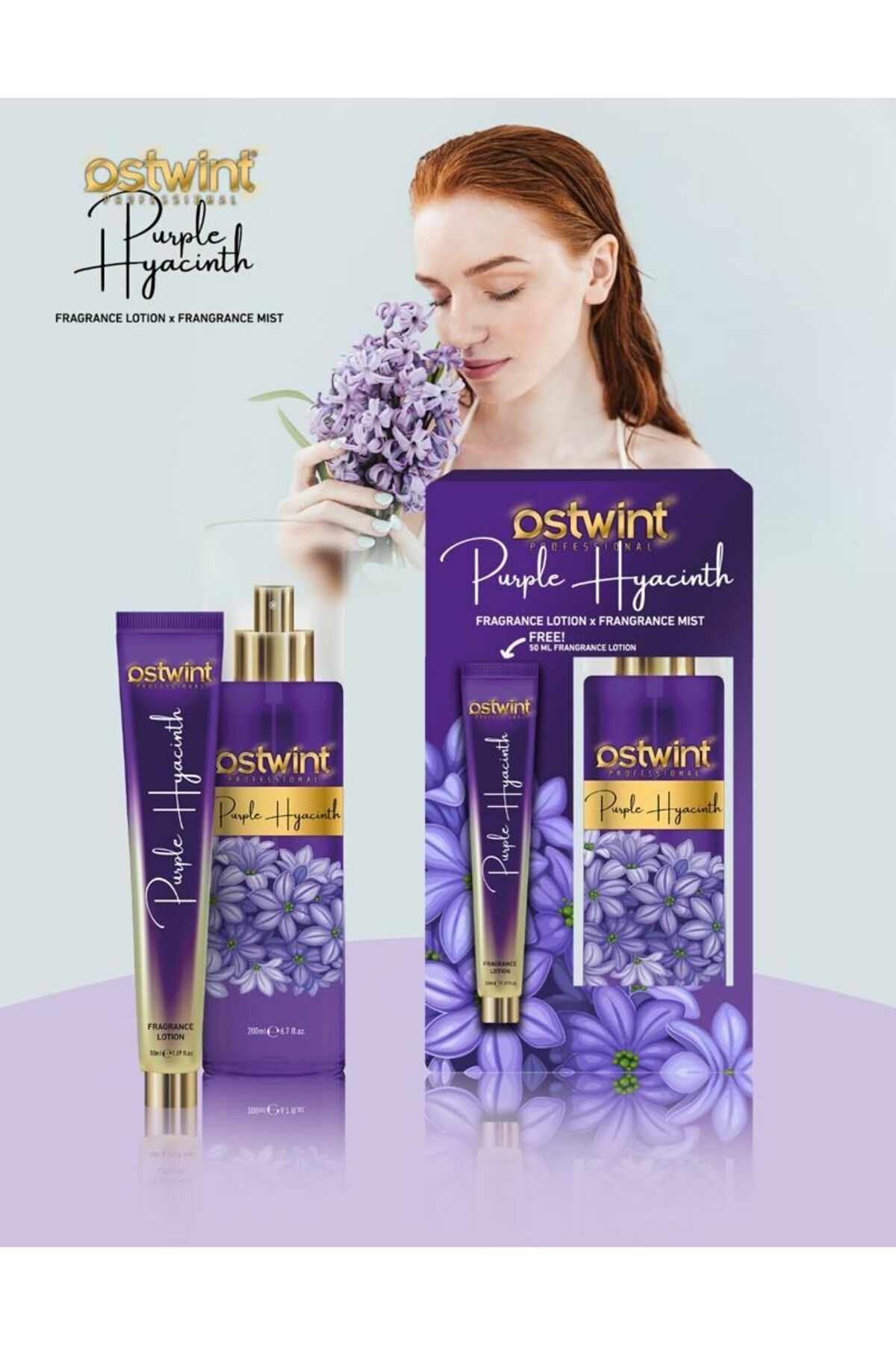 Ostwint Fragrance Lotion 50 ml + Fragrance Mist Purple Hyacinth 200 ml