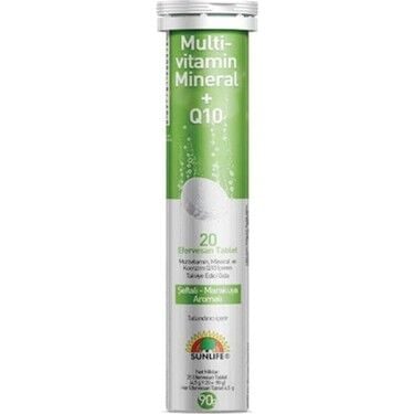 Sunlife Multivitamin Mineral Q10 20 Efervesan Tablet