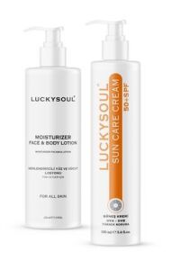 Luckysoul Güneş Bakım Seti - Moisturizer Face & Body Losyon 220 ml + Sun Care Cream 100 ml