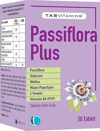 Tabvitamins Passiflora Plus 30 Tablet