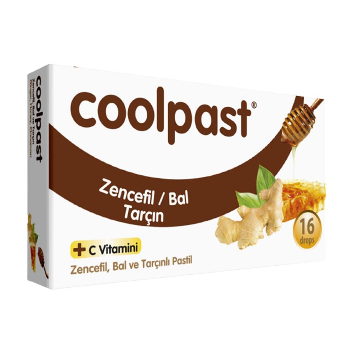 Coolpast Zencefil Bal Tarçın Pastil 16'lı