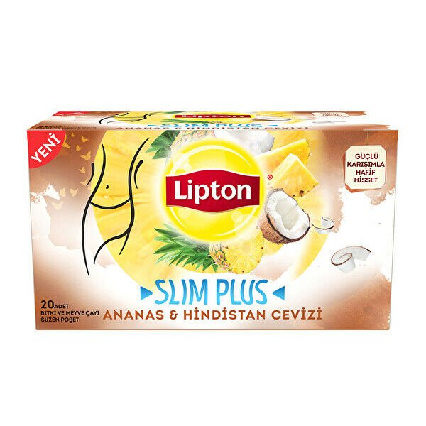 Lipton Slim Plus Ananas Hindistan Cevizi Çayı 1,7 gr 20'li