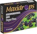 Maxidrops Sambucus Kara Mürver & Çinko 12 Pastil