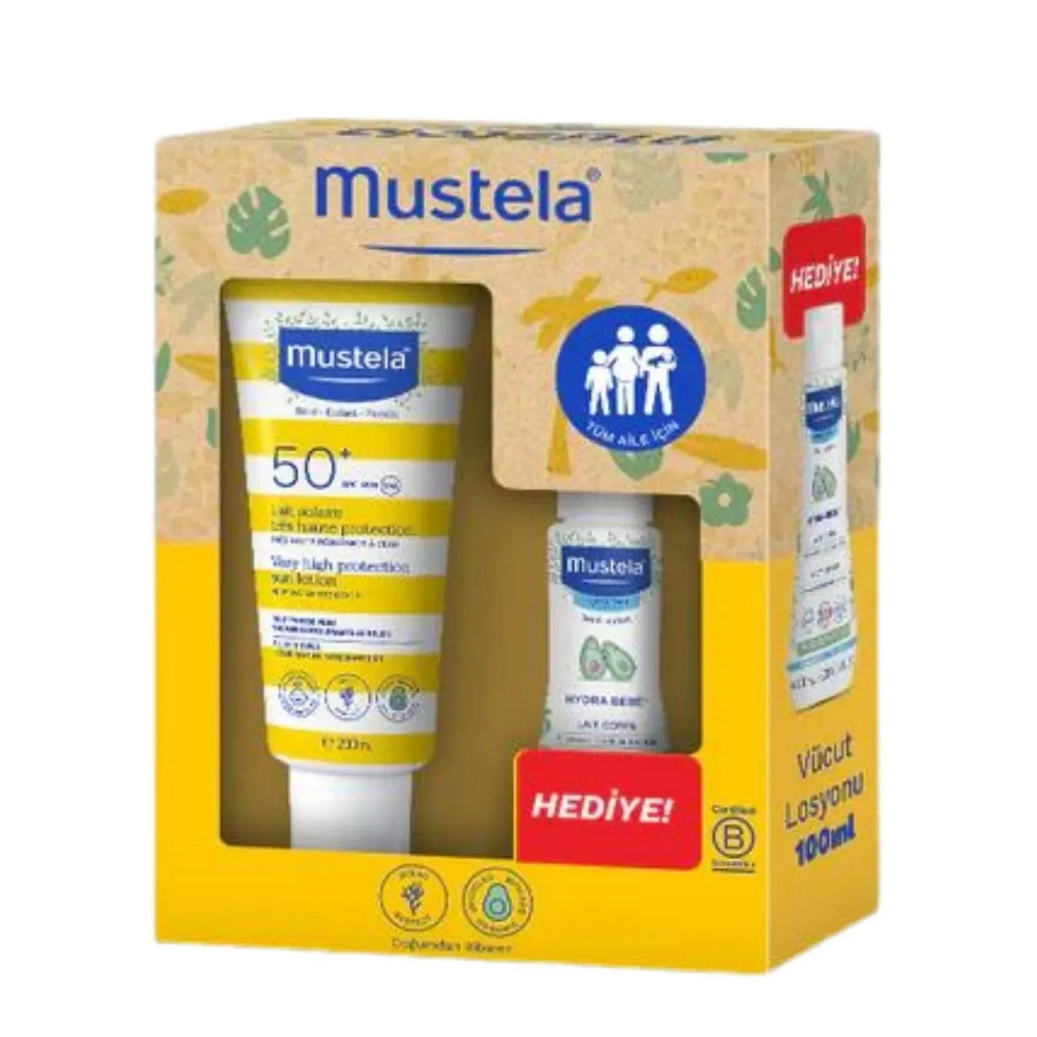 Mustela Güneş Losyonu SPF50+ 100 ml + Body Losyon 100 ml Hediye
