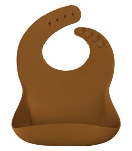 Oioi Basic Silikon Mama Önlüğü - Woody Brown