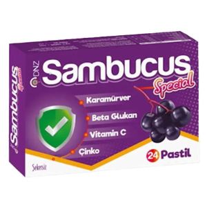 Astrasept Sambucus Kara Mürver İçeren Pastil 24'lü