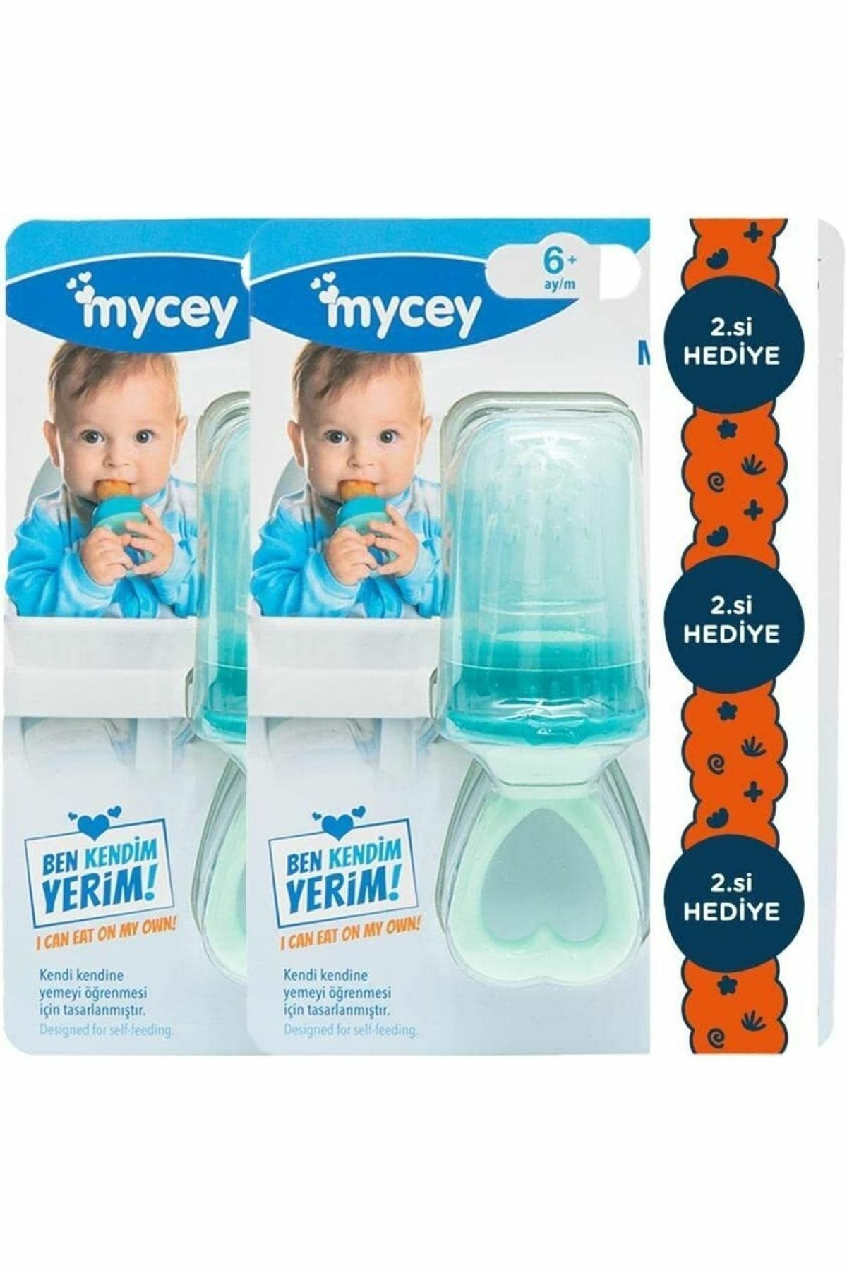 Mycey Silikon Meyve Sebze Emziği 2'li