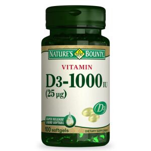 NATURES BOUNTY VITAMIN D3 1000 IU 100 SOFTGEL