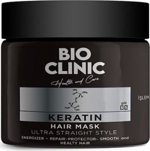 Bio Clinic Keratin Ultra Düzleştirici Boya Koruyucu Saç Maskesi 500 ml