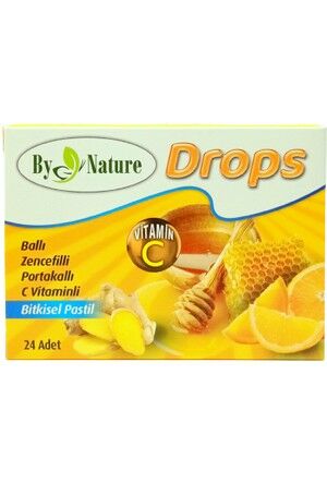 Bynature Ballı Zencefilli Portakallı C Vitaminli Drops 24'lü