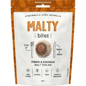 Malty Fındık ve Kakaolu Malt Topları 80 gr - 12 Adet