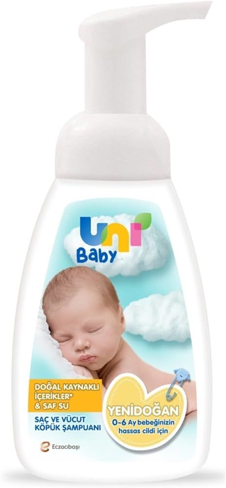 Uni Baby Yenidoğan Saç ve Vücut Şampuanı Köpük Form 0-6 Ay Bebeklere Özel 200 ml