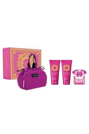 Versace Hediye Seti - Bright Crystal Absolu Kadın Parfüm EDP 90 ml + Duş Jeli 100 ml + Vücut Losyonu 100 ml + Çanta