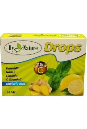 Bynature Zencefilli Naneli Limonlu C Vitaminli Drops 24'lü