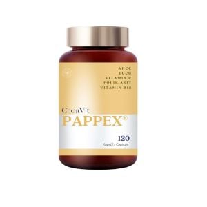 Creavit Pappex AHCC EGCG Folik Asit B12 ve C Vitamini 120 Kapsül