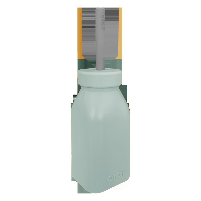 Oioi Silikon Şişe ve Pipet - River Green & Powder Grey