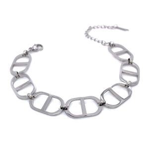 Chn-1009-74 Çelik Bileklik Gümüş