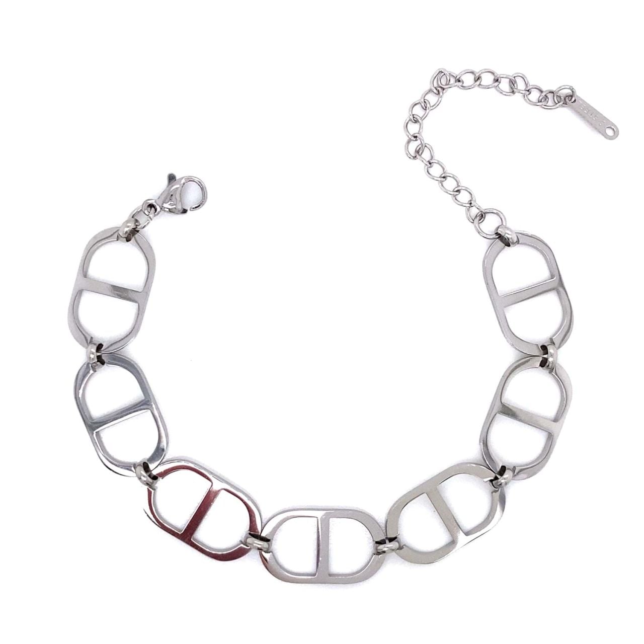 Chn-1009-74 Çelik Bileklik Gümüş