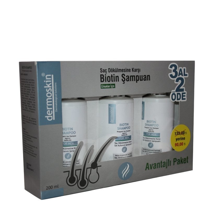Dermoskin Biotin Şampuan Erkekler İçin 200 ml - 3 al 2 öde