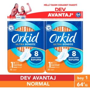 Orkid Ultra Normal Boy 1 Cesaret Paketi Hijyenik Ped 64'lü