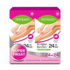 Remove Sir Ağda Bantları Hassas Ciltler 24+24 - Süper Fırsat Paketi