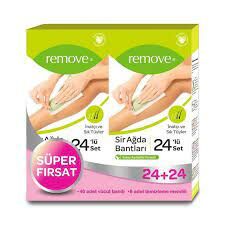 Remove Sir Ağda Bantları İnatçı ve Sık Tüyler 24+24 - Süper Fırsat Paketi