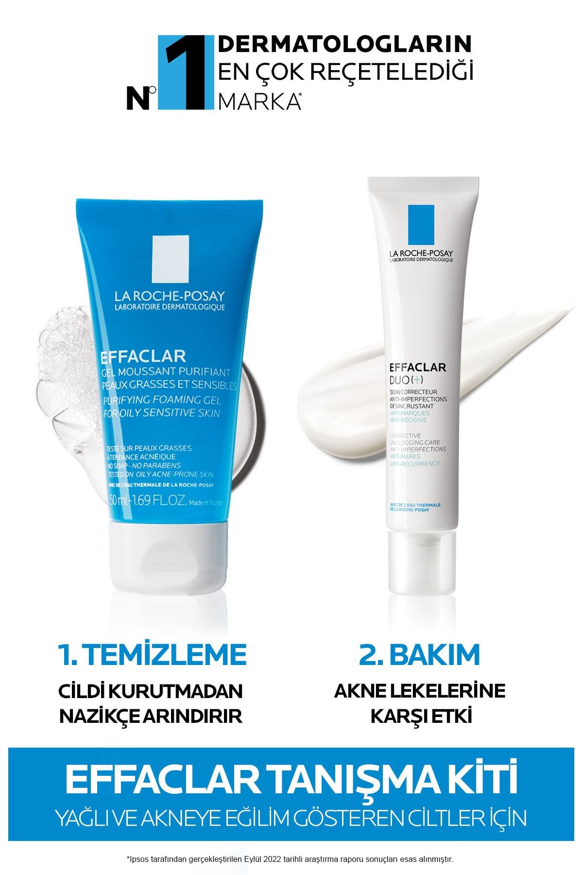 La Roche Posay Effaclar Jel 7 ml + Effaclar Duo 3 ml - Tanışma Kiti