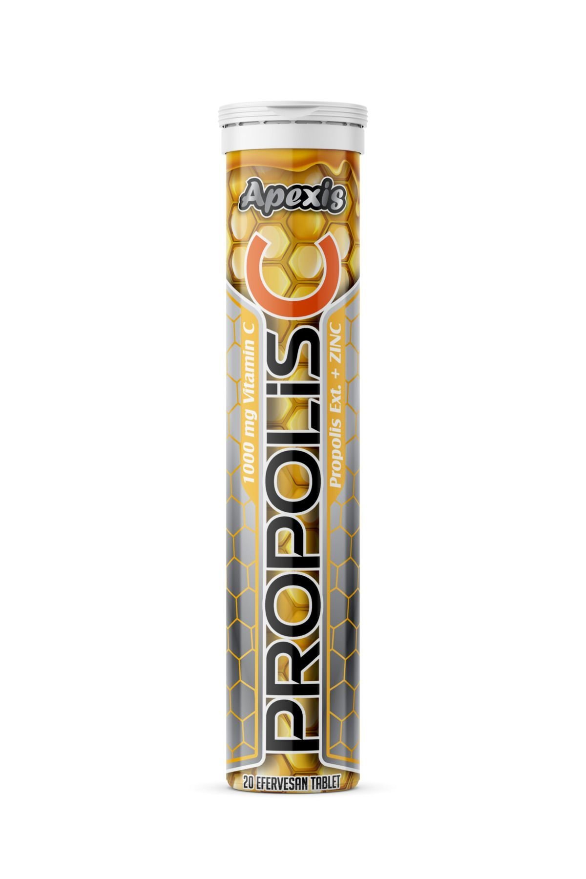 Apexis Vitamin C 1000 + Propolis + Zinc 20 Efervesan Tablet