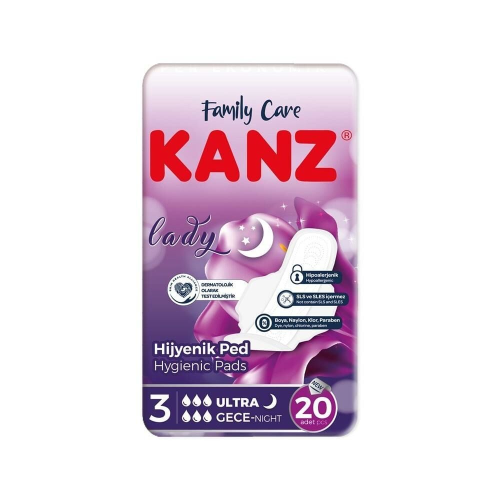 Kanz Lady Ultra Gece Pedi No: 3 20'li