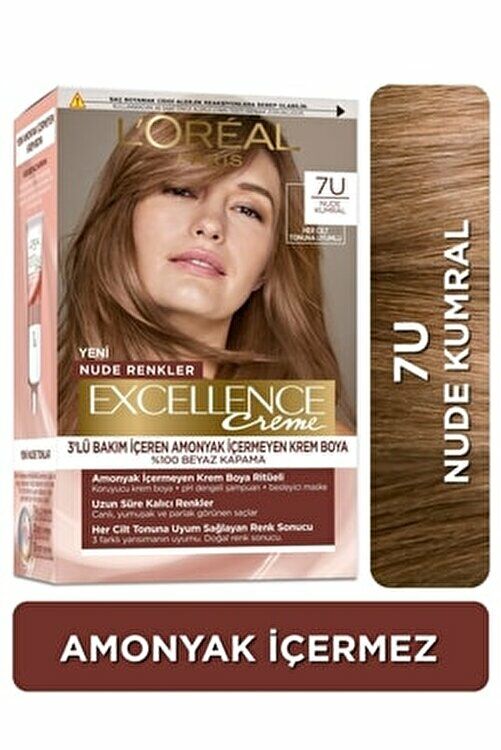 L'Oreal Excellence Nude Renkler Saç Boyası - 7U Nude Kumral