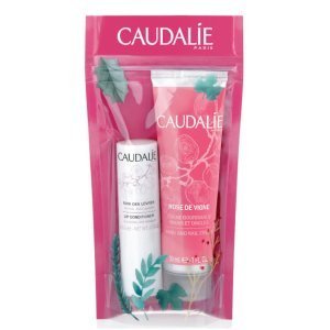 Caudalie Rose De Vigne Hand and Nail Cream 30ml + Lip Conditioner 4.5gr
