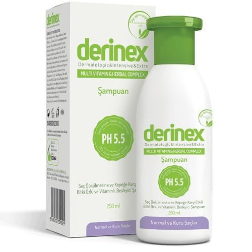 Derinex Saç Bakım Şampuanı Normal Ve Kuru Saçlar İçin 250ml
