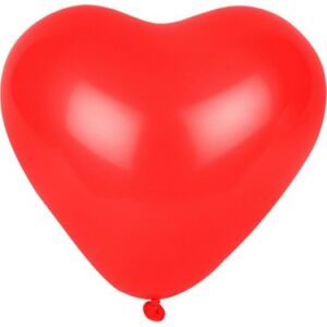 Atom Balon Kalp Baskısız Kırmızı 100'lü