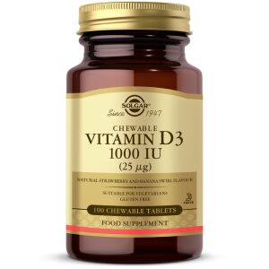SOLGAR VITAMIN D3 1000 IU CHEWABLE 100 TB.