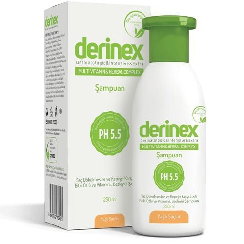 Derinex Saç Bakım Şampuanı Yağlı Saçlar İçin 250ml