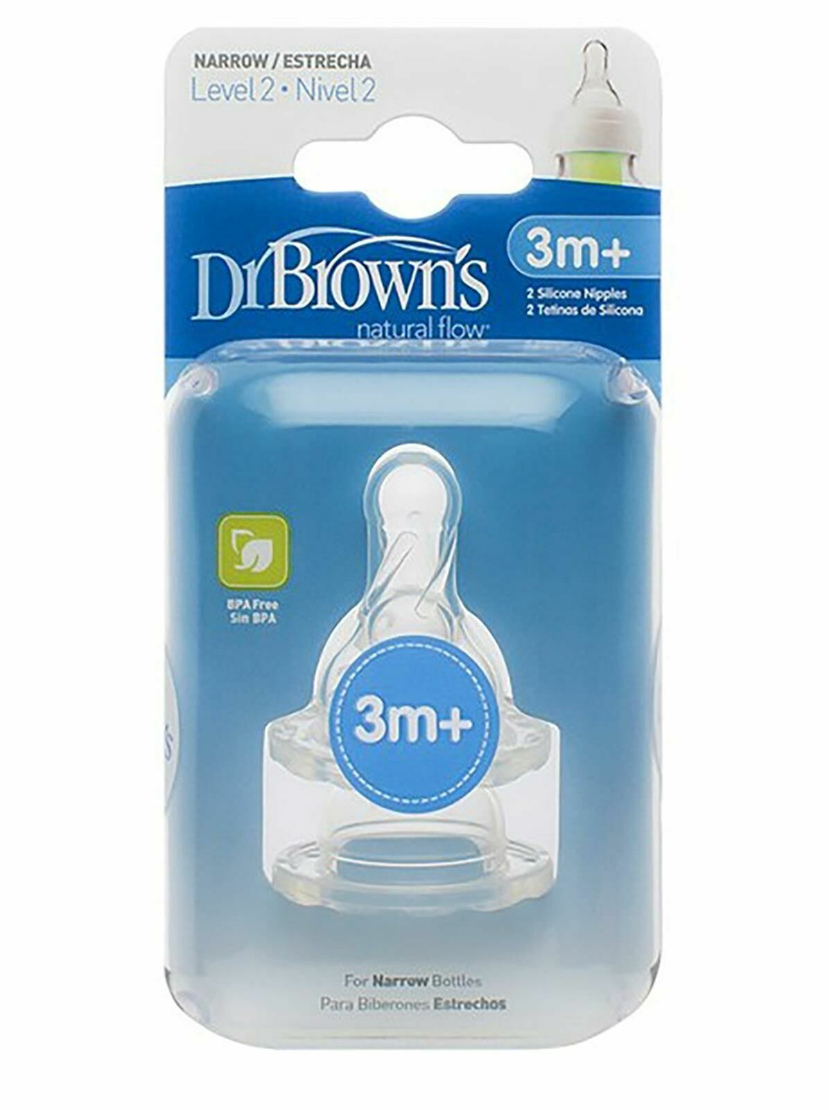 Dr. Brown's DB332 Silikon Biberon 6 Ay+ Doğal Akış 2'li