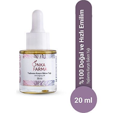 Onka Farma Yaşlanma Karşıtı Bakım Yağı 20 ml