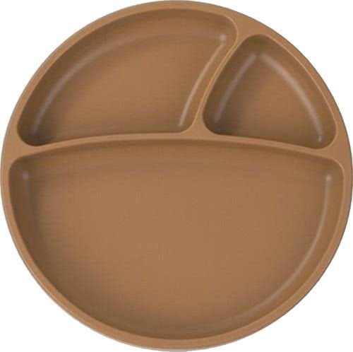 Oioi Vakum Tabanlı Porsiyon Mama Tabağı Kahverengi