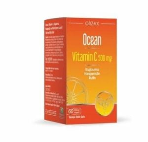 SKT:01/2024 Ocean Vitamin C 500 mg 60 Bitkisel Kapsül
