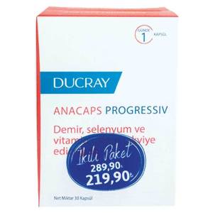 Ducray Anacaps Progressiv 30 Kapsül 2li Paket
