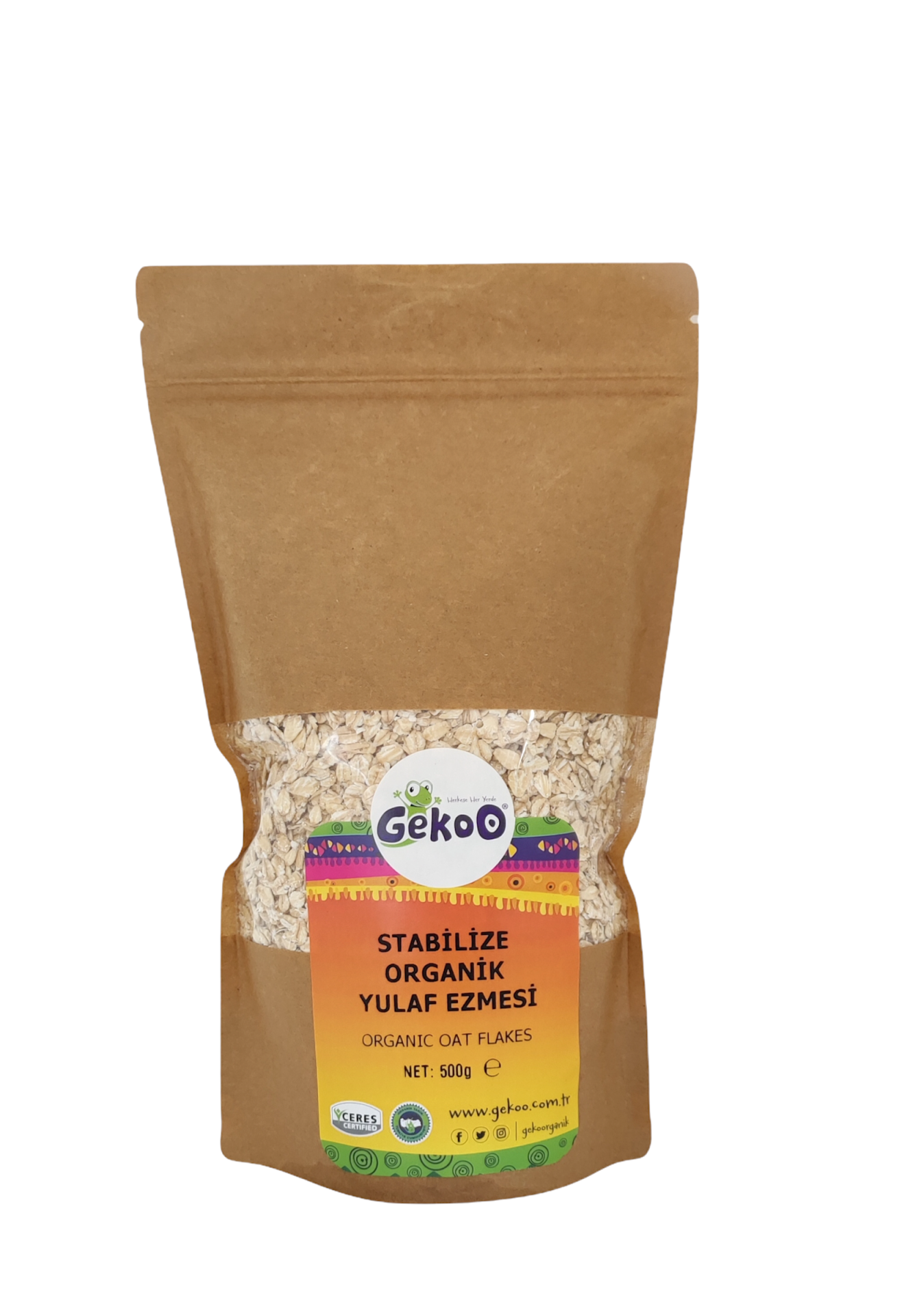 Gekoo Organik Stabilize Yulaf Ezmesi 500 gr