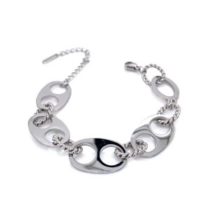 Chn-1009-32 Çelik Bileklik Gümüş