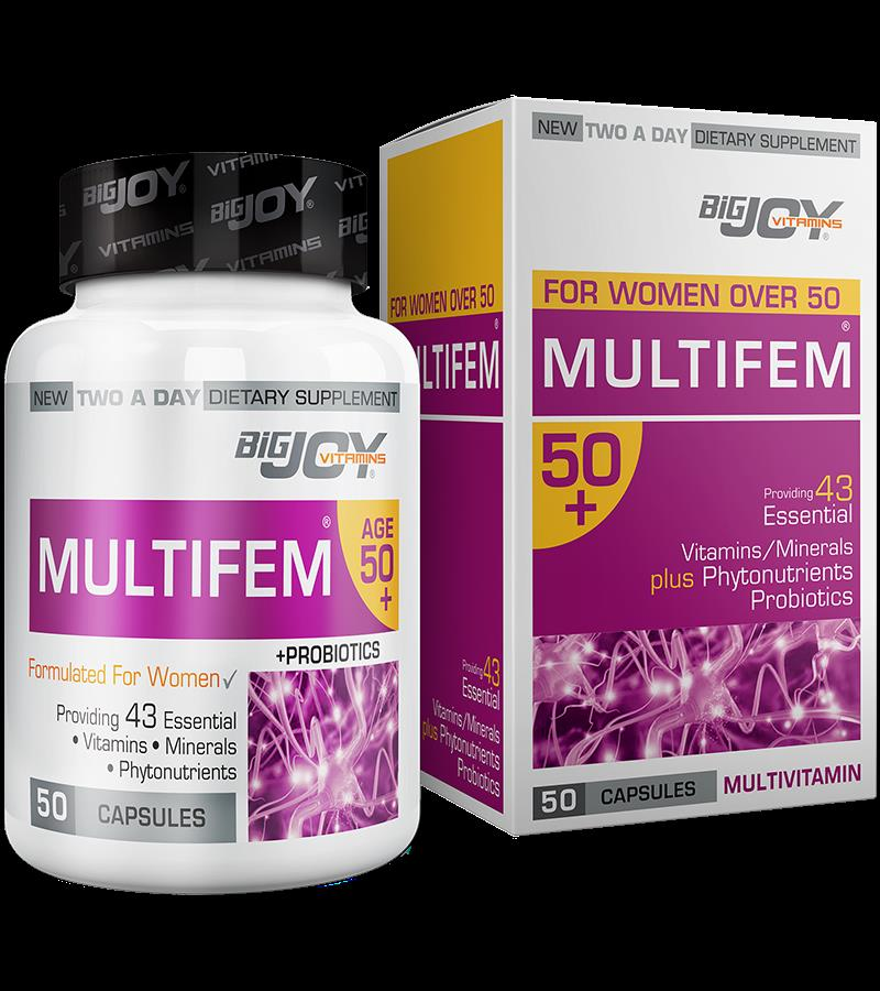 Bigjoy Vitamins Multifem 50+ 50 Kapsül