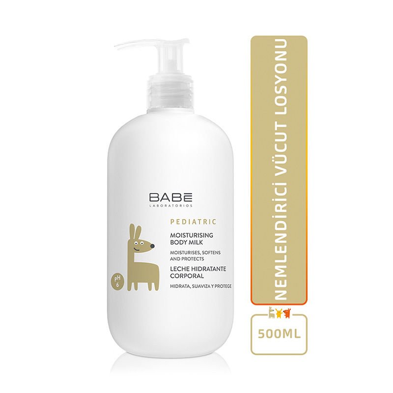 Babe Baby Box - Nemlendirici Vücut Sütü 500 ml + Bebek ve Çocuk Duş Jeli 500 ml + Nemlendirici Pediatrik Krem 100 ml